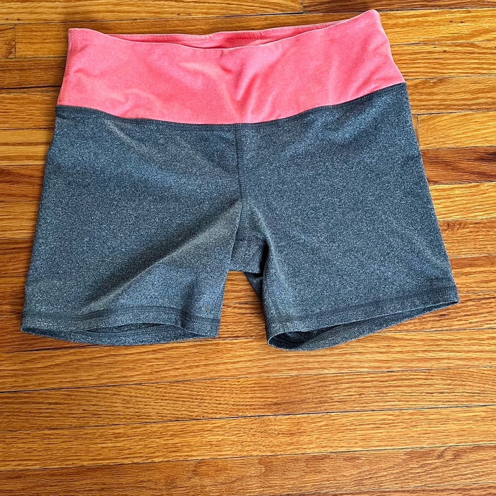 90 Degree By Reflex Gray and Pink Athletic Shorts